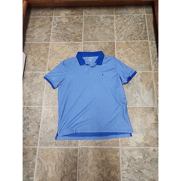 Izod Blue Polo Shirt Men’s 2XL Advantage Performance Stretch Preppy Workwear Y2K - Picture 1 of 9